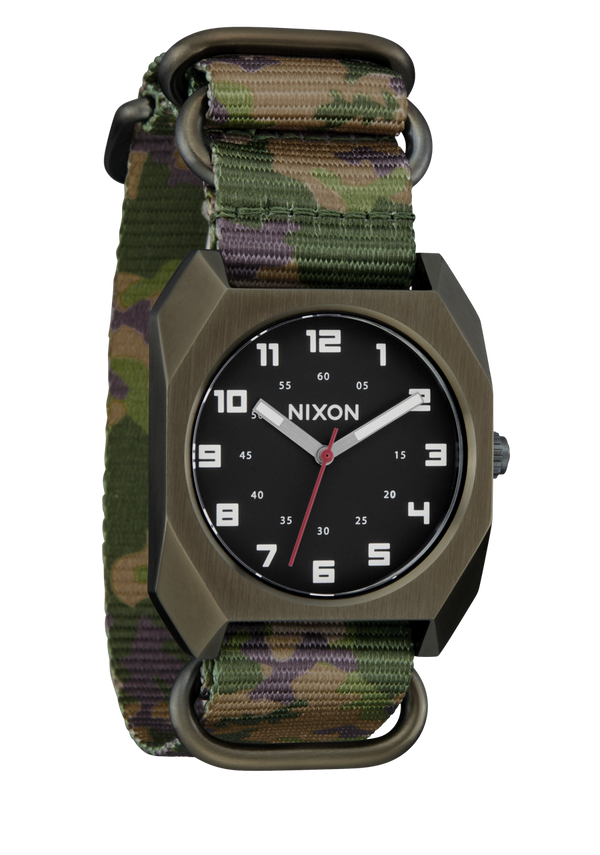Nixon Scout Watch | Dark Olive / Camo | Analog Nylon Strap Watch