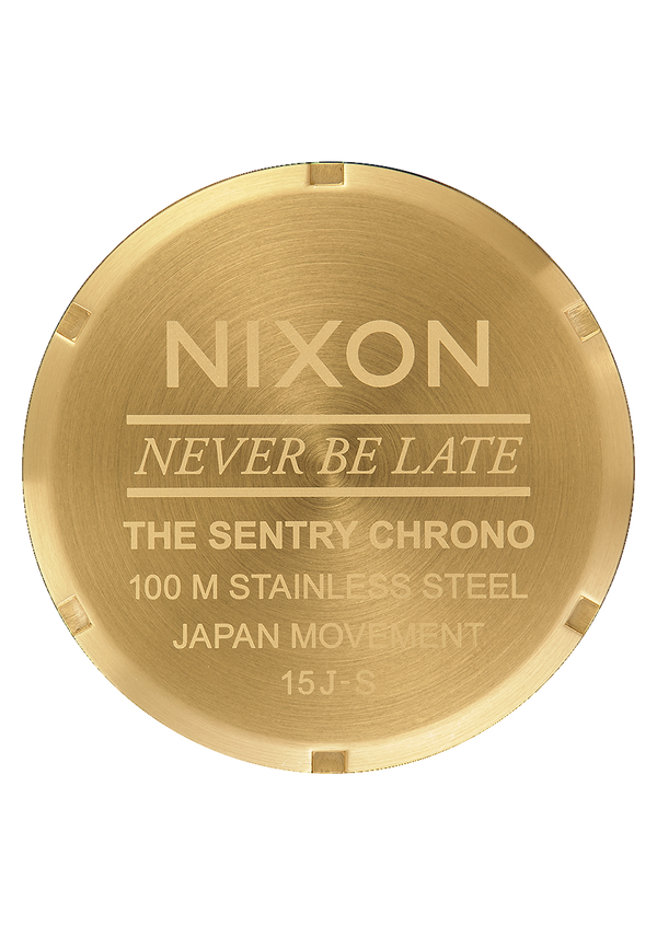 Nixon Sentry Chrono Watch | All Gold / Black | Men's Stainless Steel