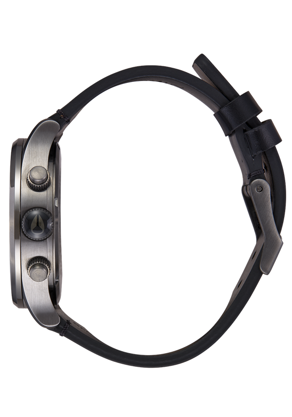 Nixon Sentry Chrono Watch | All Gunmetal / Black | Men's Leather