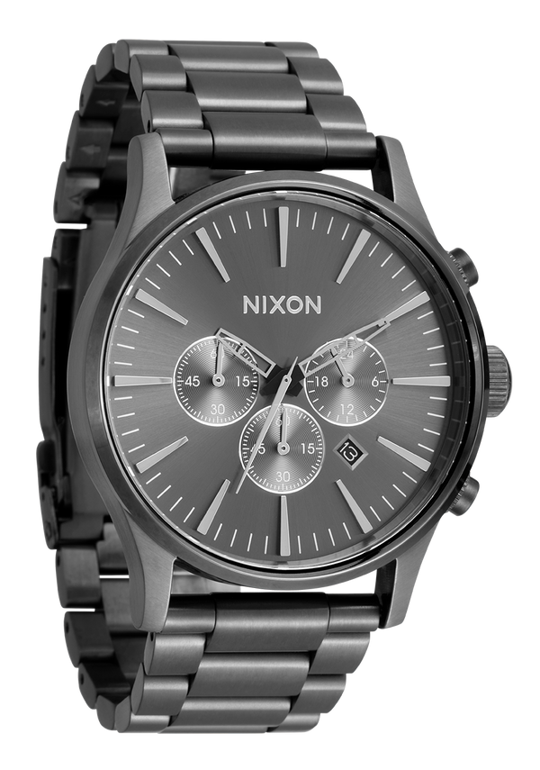 Nixon Sentry Chrono Watch | All Gunmetal | Men's Stainless Steel