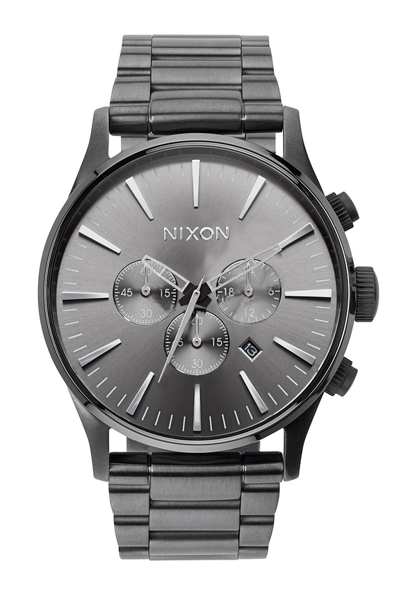nixon Sentry Chrono Watch | All Gunmetal | Men's Stainless Steel