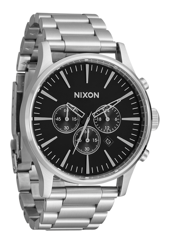 Nixon Sentry Chrono Watch | Black | Men's Stainless Steel