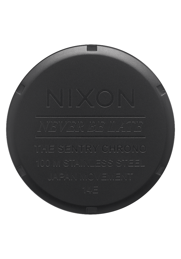 Nixon Sentry Chrono Watch | Matte Black / Gold | Men's Stainless Steel