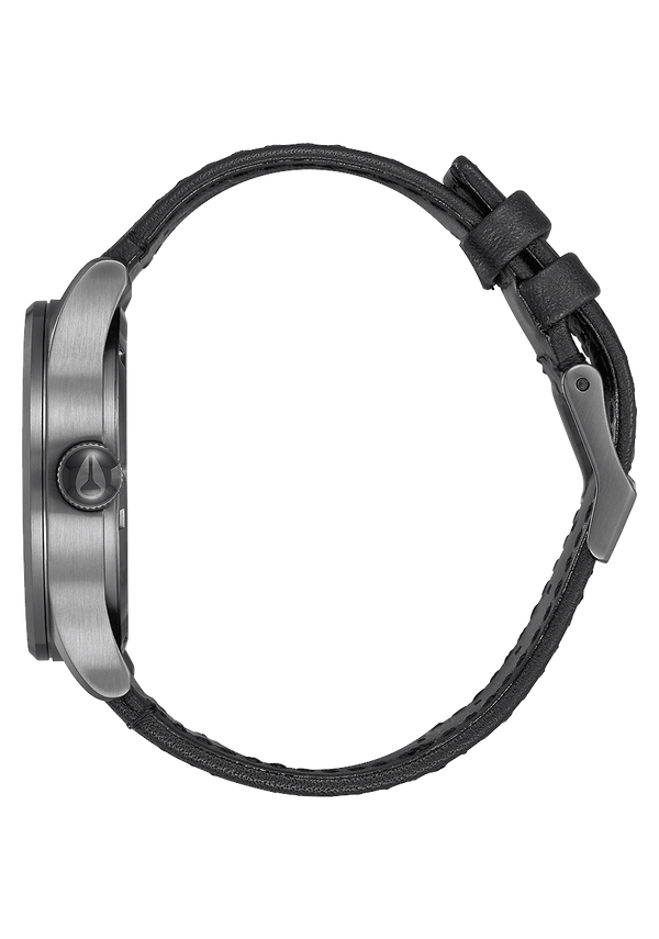 Nixon Sentry Leather Watch | Gunmetal / Black | Men's Leather