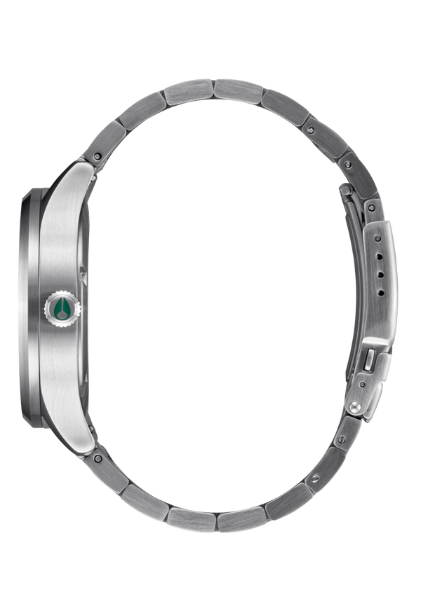 Nixon Sentry Solar Stainless Steel Watch | Silver / Jasper | Solar-Powered