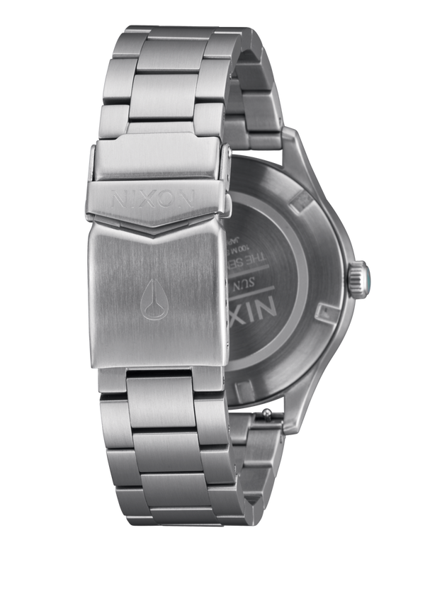 Nixon Sentry Solar Stainless Steel Watch | Silver / Jasper | Solar-Powered