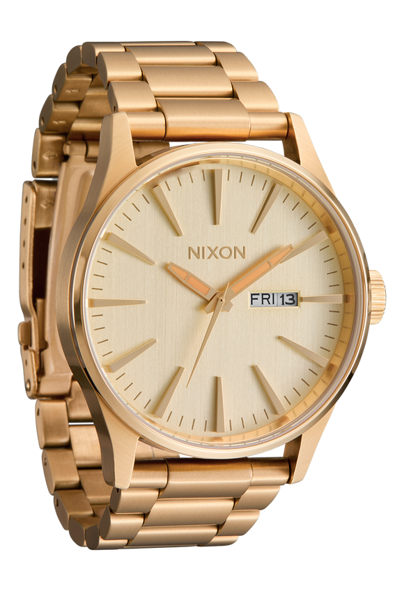 Nixon Sentry Stainless Steel Watch | All Gold | Men's Stainless Steel