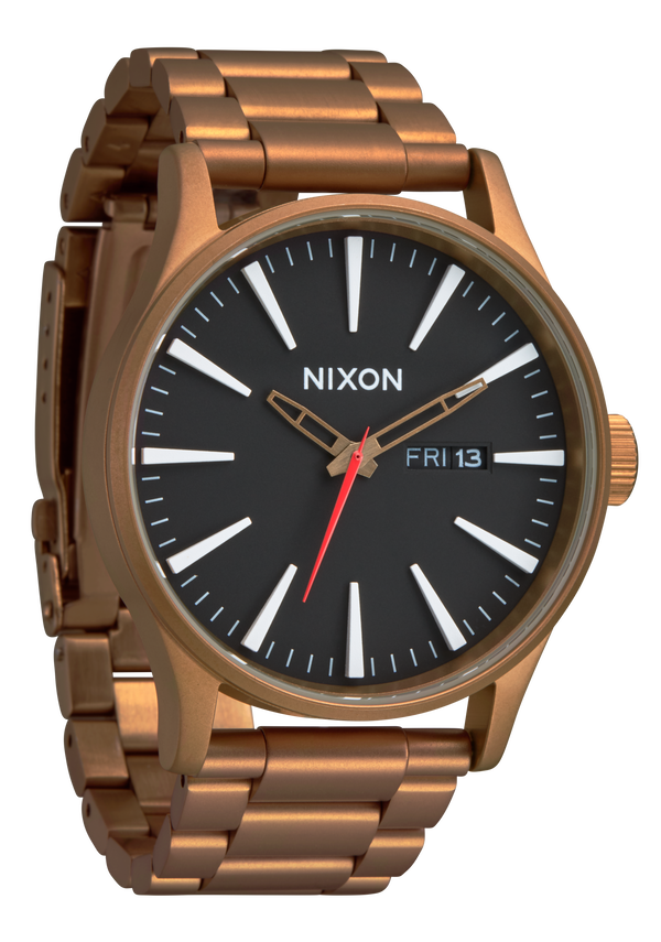 Nixon Sentry Stainless Steel Watch | Bronze / Black | Men's Stainless Steel