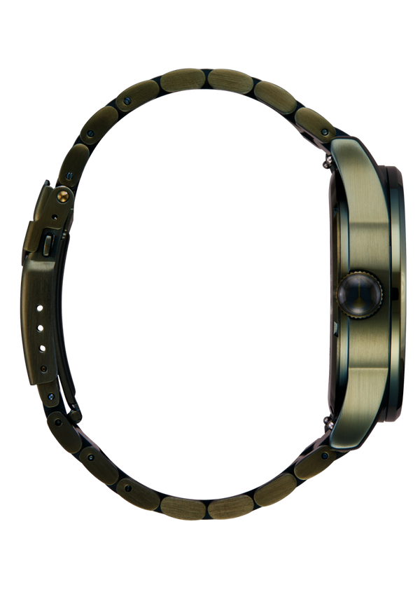 Nixon Sentry Stainless Steel Watch | Dark Olive / Black | Men's Stainless Steel