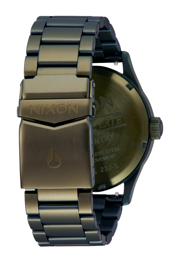 Nixon Sentry Stainless Steel Watch | Dark Olive / Black | Men's Stainless Steel