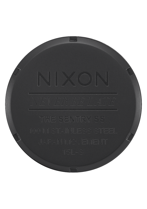 Nixon Sentry Stainless Steel Watch | Matte Black / Gold | Men's Stainless Steel