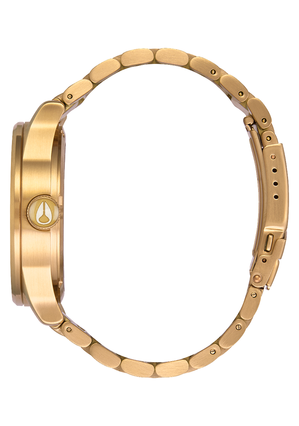 Nixon Sentry Stainless Steel Watch | Oxblood Sunray / Gold | Men's Stainless Steel