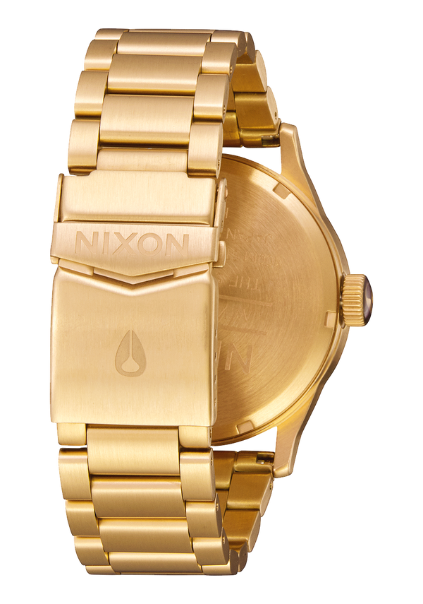 Nixon Sentry Stainless Steel Watch | Oxblood Sunray / Gold | Men's Stainless Steel