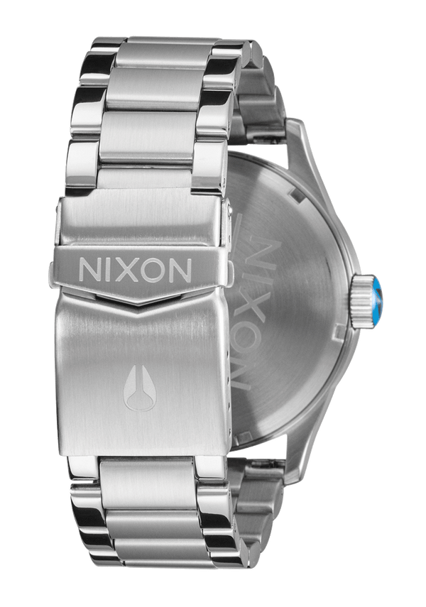 Nixon Sentry Stainless Steel Watch | Silver / Byron Blue Ombre | Men's Stainless Steel