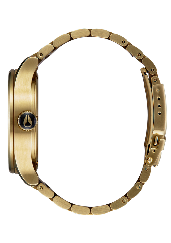 Nixon Sentry Stainless Steel Watch | Yellow Gold / Black | Men's Stainless Steel