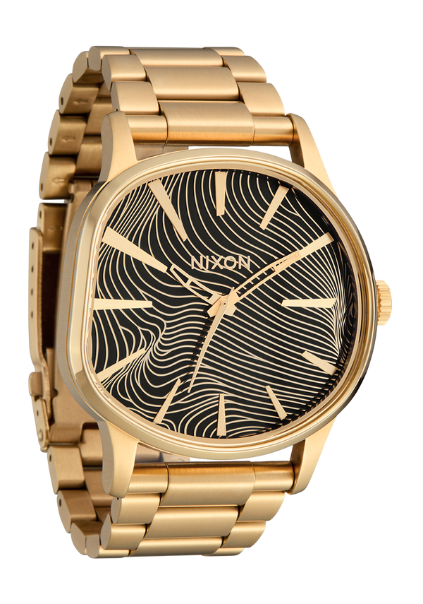 Nixon Sentry Wobble Watch | 4th Dimension Gold / Black | Stainless Steel Analog