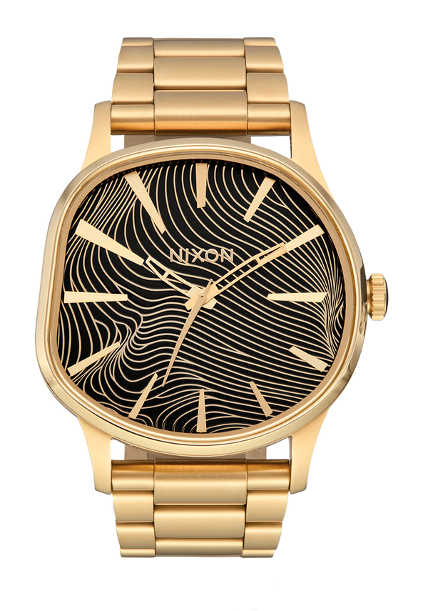nixon Sentry Wobble Watch | 4th Dimension Gold / Black | Stainless Steel Analog
