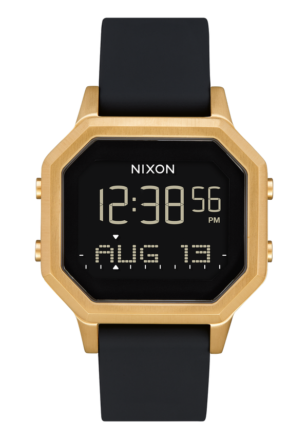 nixon Siren Stainless Steel Watch | Gold / Black | Digital
