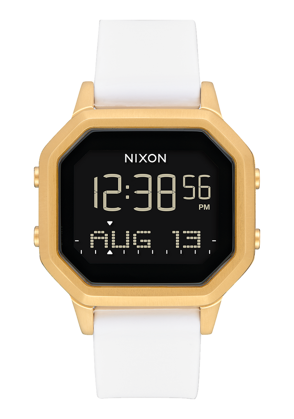 nixon Siren Stainless Steel Watch | Gold / White | Digital