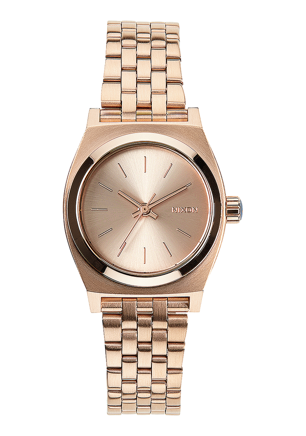 nixon Small Time Teller Watch | All Rose Gold | Women's Stainless Steel
