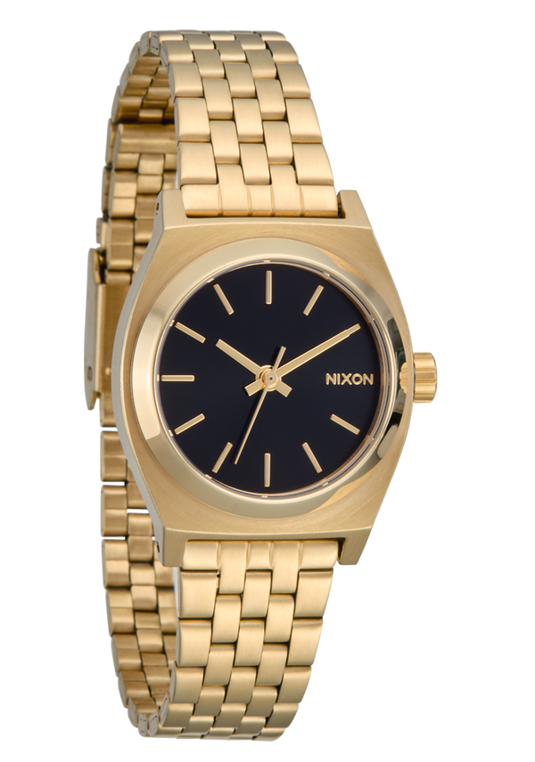 Nixon Small Time Teller Watch | Gold / Black / Gold | Women's Stainless Steel