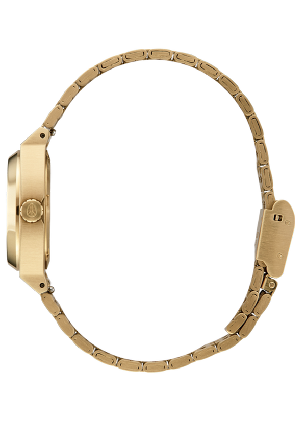Nixon Small Time Teller Watch | Gold / Black / Gold | Women's Stainless Steel