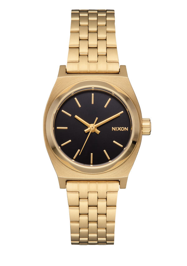 nixon Small Time Teller Watch | Gold / Black / Gold | Women's Stainless Steel