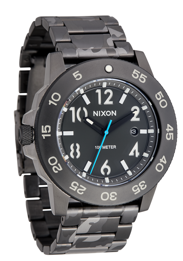 Nixon Smyth 44 Watch | Camo / Green | Sapphire Crystal Analog Watch