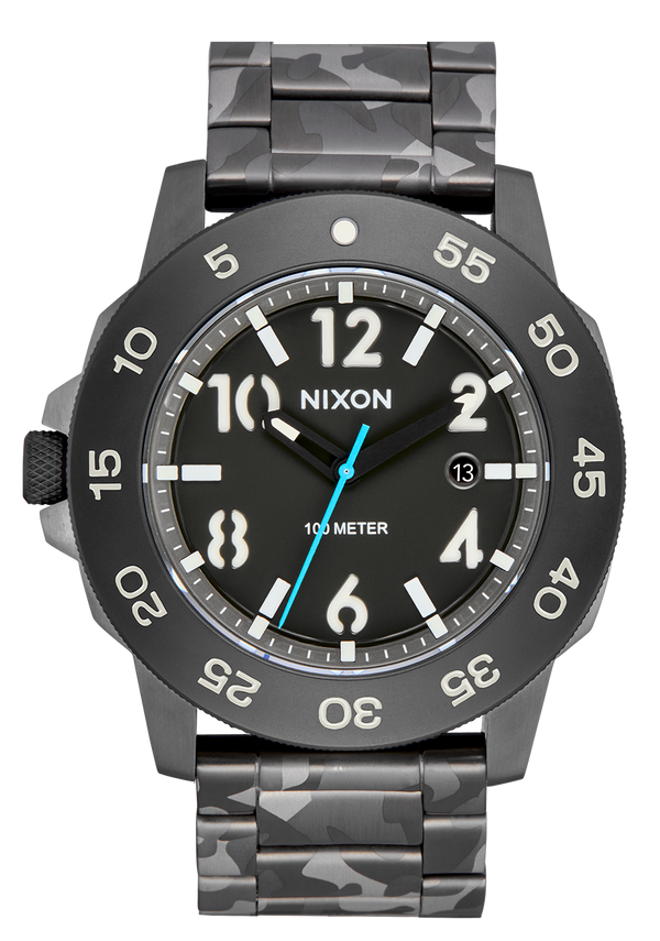 nixon Smyth 44 Watch | Camo / Green | Sapphire Crystal Analog Watch