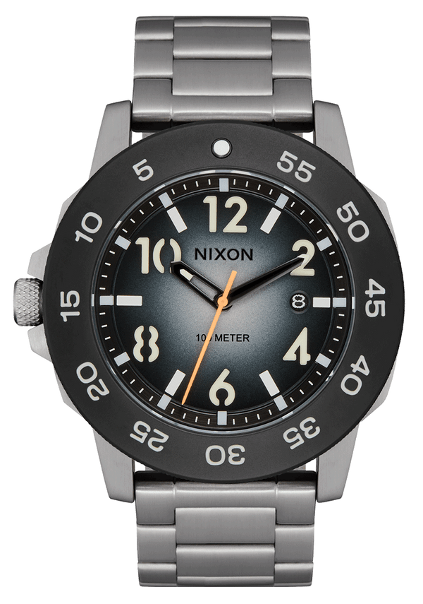 nixon Smyth 44 Watch | Silver / Tunnel Black Ombre | Sapphire Crystal Analog Watch