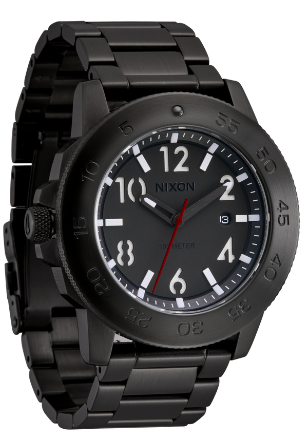 Nixon Smyth 44 Watch | Super Black / Black | Sapphire Crystal Analog Watch