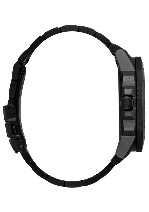 Nixon Smyth 44 Watch | Super Black / Black | Sapphire Crystal Analog Watch