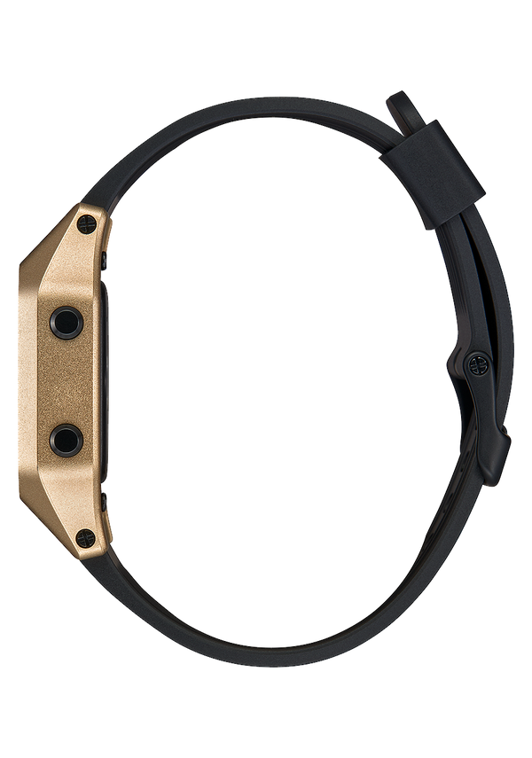 Nixon Staple Watch | Black / Gold | Low-Profile Thin Digital