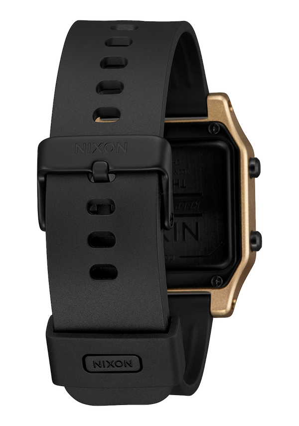 Nixon Staple Watch | Black / Gold | Low-Profile Thin Digital