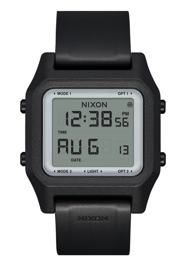 nixon Staple Watch | Black / Positive | Low-Profile Thin Digital