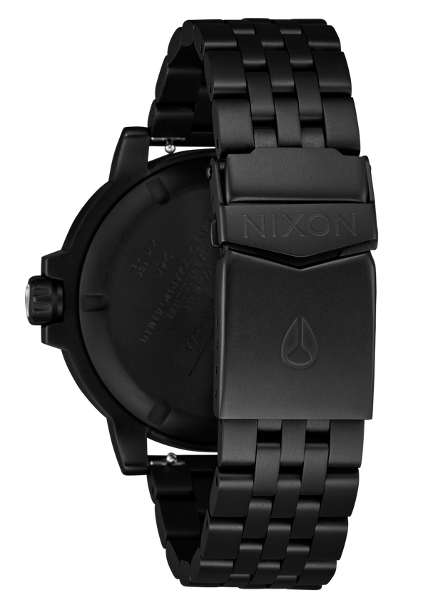 Nixon Stinger 44 Watch | All Matte Black / Black | Stainless Steel Dive Watch | Solar-Powered