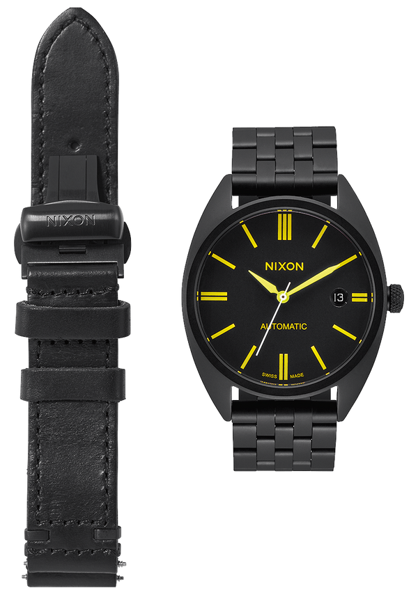 Nixon Supremacy Watch | Black / Yellow | Swiss Made Automatic
