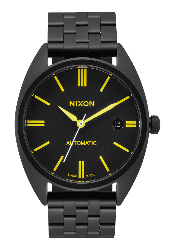 nixon Supremacy Watch | Black / Yellow | Swiss Made Automatic
