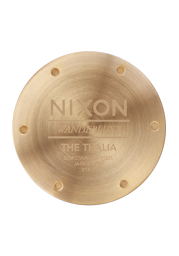 Nixon Thalia Watch | Light Gold / Black | Leather | Women's