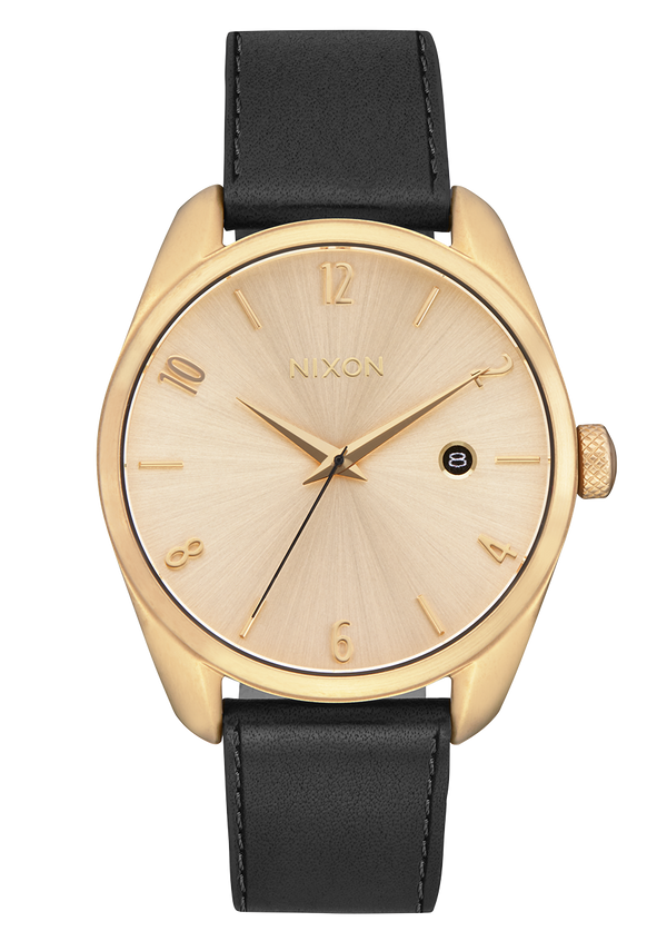 nixon Thalia Watch | Light Gold / Black | Leather | Women's