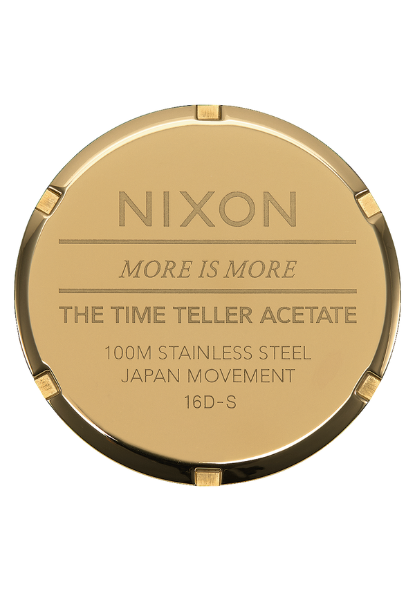 Nixon Time Teller Acetate Watch | Cream Tortoise | Unisex Acetate