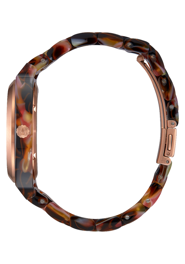 Nixon Time Teller Acetate Watch | Rose Gold / Pink Tortoise | Unisex Acetate