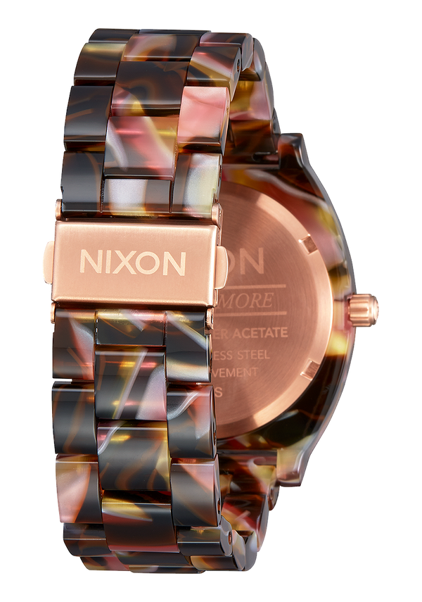 Nixon Time Teller Acetate Watch | Rose Gold / Pink Tortoise | Unisex Acetate