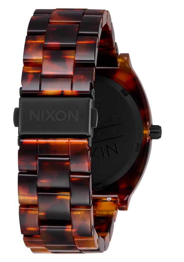 Nixon Time Teller Acetate Watch | Tortoise / Oxblood | Unisex Acetate