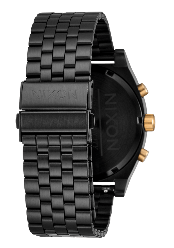 Nixon Time Teller Chrono Watch | Black / Black / Gold | Chronograph