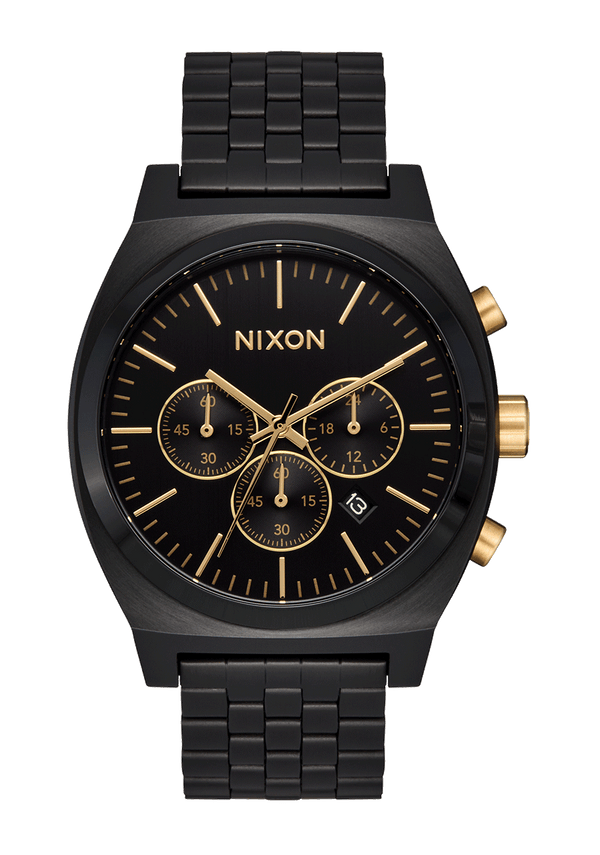 nixon Time Teller Chrono Watch | Black / Black / Gold | Chronograph