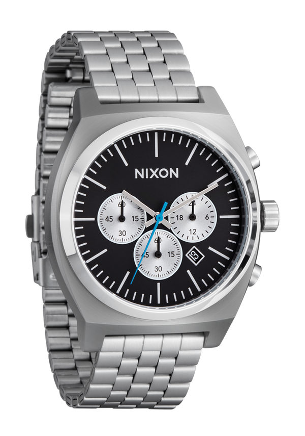 Nixon Time Teller Chrono Watch | Chrome / Black / Chrome Sunray | Chronograph
