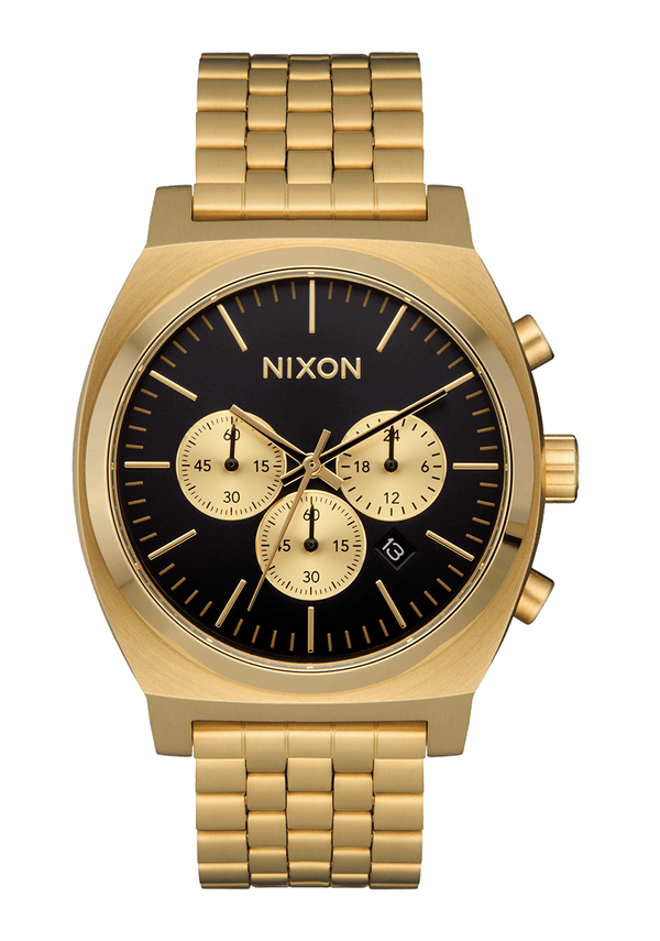 nixon Time Teller Chrono Watch | Gold / Black / Gold | Chronograph