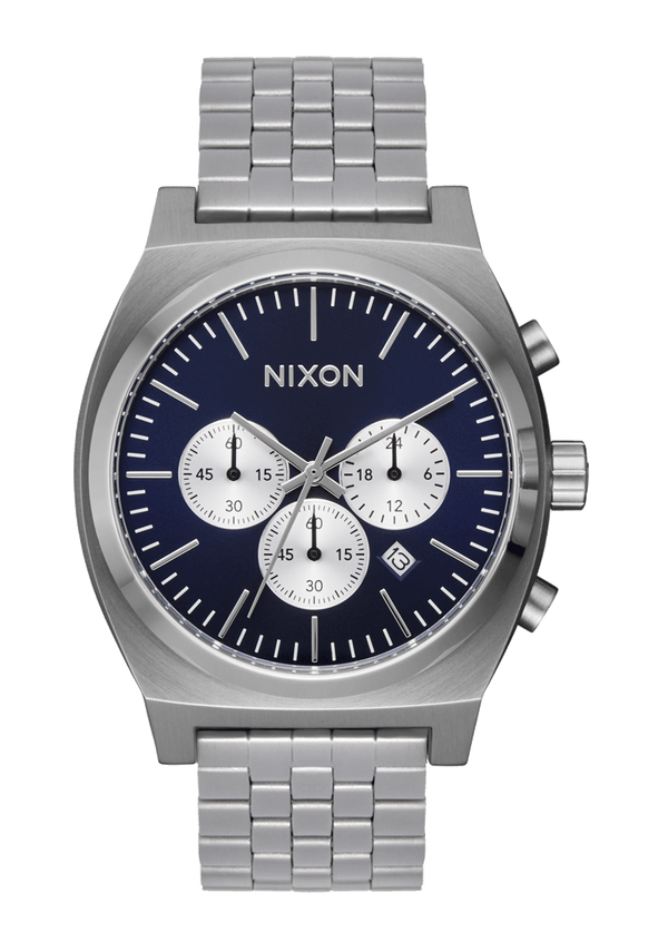 nixon Time Teller Chrono Watch | Silver / Midnight / Silver | Chronograph