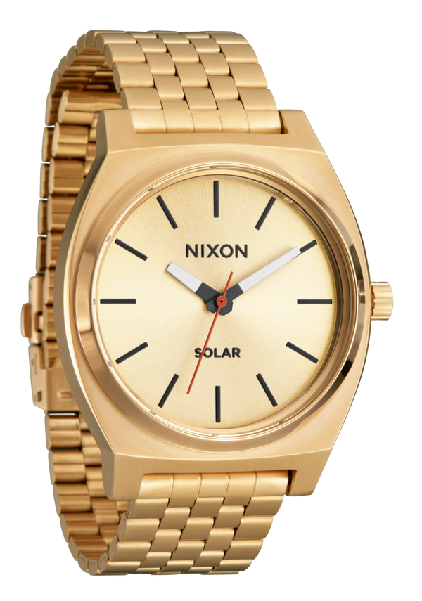 Nixon Time Teller Solar Watch | All Gold / Black | Unisex Light-Powered